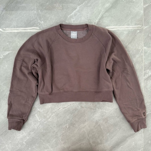 TNA Tops - Women’s TNA Perfect Cozy Fleece Cropped Crew Neck Sweatshirt Size Medium